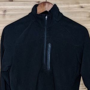 First Ascent Women's Black Fleece Half Zip Pullover